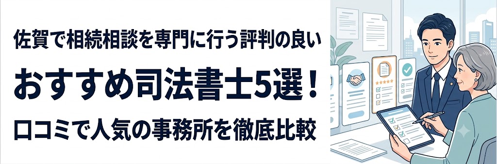 佐賀で相続相談を専門にを行う評判の良いおすすめ司法書士5選！おすすめの司法書士を比較